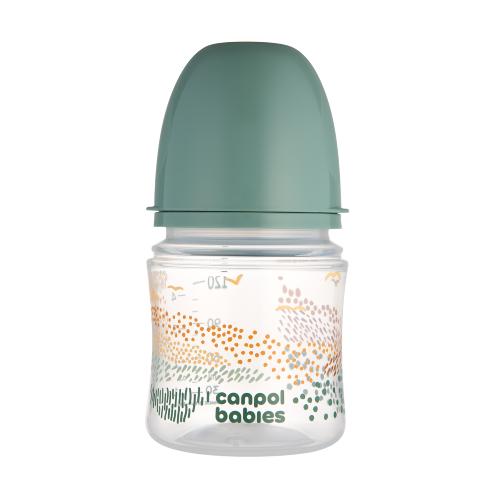 Zdjęcie produktu - CANPOL BABIES Butelka antykolkowa EasyStart Mountains 0m+ 120ml green 35/242