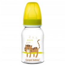 Zdjęcie produktu - CANPOL BABIES Butelka dla niemowląt 0m+ ż&oacute;łty kot 120ml 59/100