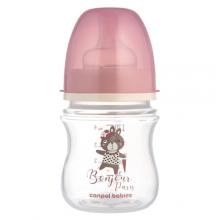 Zdjęcie produktu - CANPOL BABIES Butelka szeroka antykolkowa PP EasyStart BONJOUR PARIS pink, 120ml 35/231