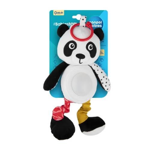 Zdjęcie produktu - Canpol Babies BabiesBoo Pluszowa panda zawieszka z pozytywką i lampką