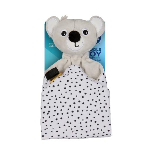 CANPOL BABIES Przytulanka kocyk z zawieszką do smoczka BabiesBoo 68/087