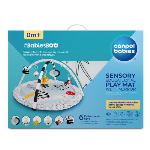 CANPOL BABIES Sensoryczna mata edukacyjna z lusterkiem BabiesBoo 68/092