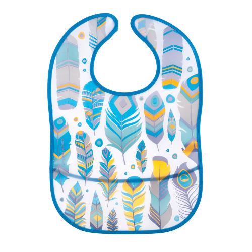 CANPOL BABIES Śliniak zmywalny z kieszenią Wild Nature turkusowy 9/234 