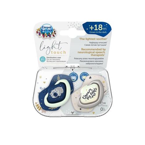 Zdjęcie produktu - CANPOL BABIES Smoczek silikonowy symetryczny 18m+ SLEEPY KOALA niebieski, 2szt. 22/660