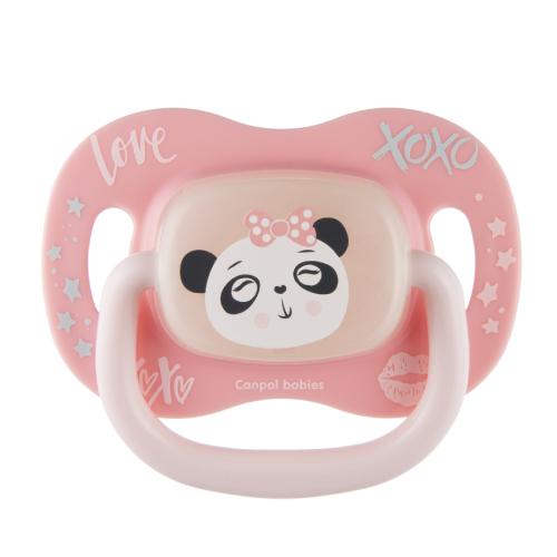 Zdjęcie produktu - CANPOL BABIES Smoczek silikonowy symetryczny Exotic 0-6m Panda 34/920	