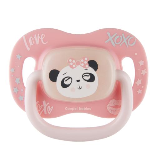 Zdjęcie produktu - CANPOL BABIES Smoczek silikonowy symetryczny Exotic 6-18m Panda 34/921	