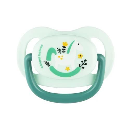 Zdjęcie produktu - Canpol Babies Toys Smoczek uspokajający silikonowy 0-6 m anatomiczny zielony 23/256, 1 szt.