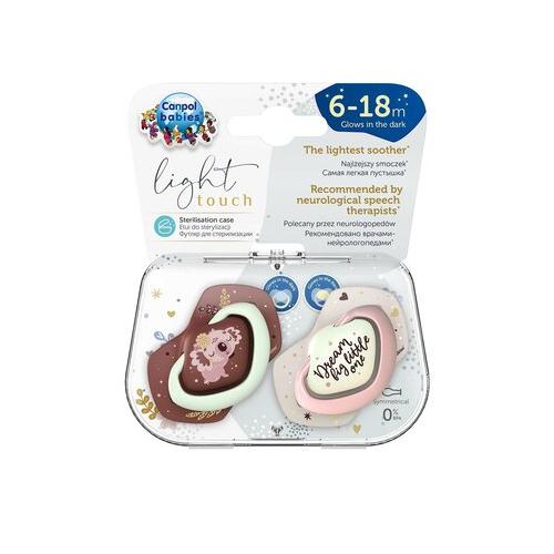 Zdjęcie produktu - CANPOL BABIES Smoczek silikonowy symetryczny 6-18m SLEEPY KOALA r&oacute;żowy, 2szt. 22/659