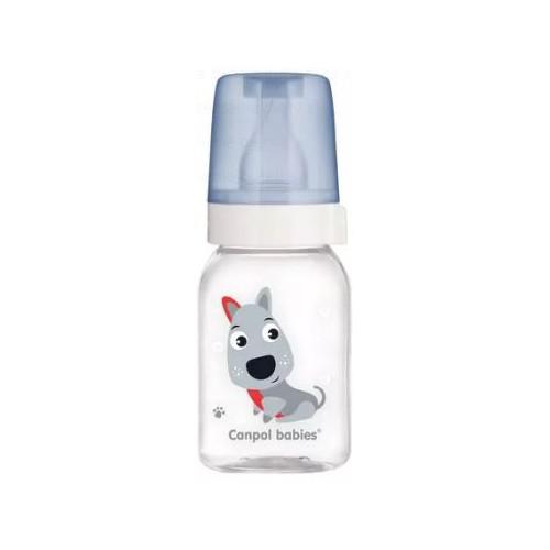Zdjęcie produktu - CANPOL BABIES Butelka wąska Cute Animals niebieski pies 0m+ 120ml 11/851