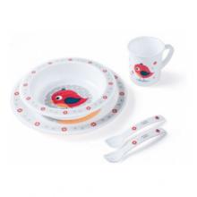 Zdjęcie produktu - CANPOLBABIES Zestaw naczyń PTAK 12m+ 4/401_red