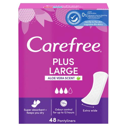 Zdjęcie produktu - CAREFREE Plus Large Aloe Vera Scent Wkładki higieniczne, 48szt.