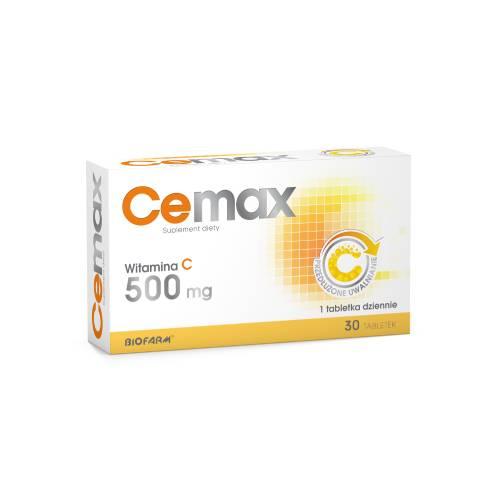 Zdjęcie produktu - CEMAX Witamina C 500mg, 30 tabletek