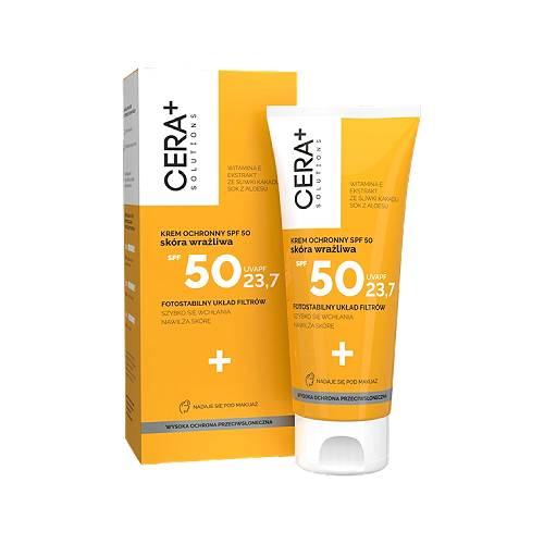 Zdjęcie produktu - CERA+ Solutions Krem ochronny SPF50 sk&oacute;ra wrażliwa, 50ml