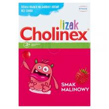 CHOLINEX lizak na b&oacute;l gardła BEZ CUKRU o smaku malinowym, 50szt.