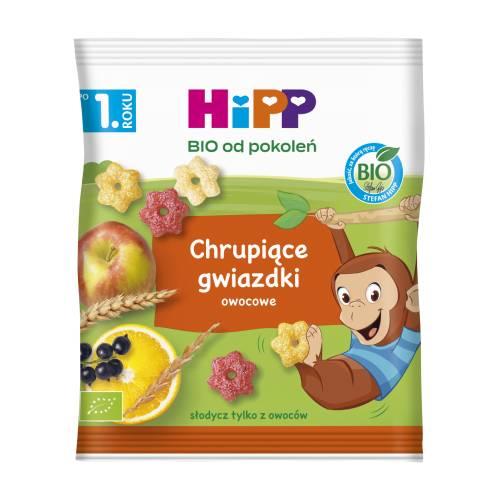 Zdjęcie produktu - HiPP BIO Chrupiące gwiazdki owocowe po 1. roku, 30 g