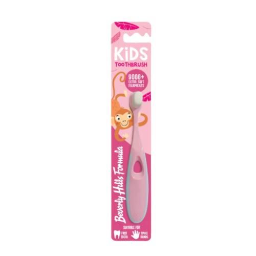 Zdjęcie produktu - Beverly Hills Formula Kids 9008 Extra Soft Szczoteczka do zęb&oacute;w dla dzieci r&oacute;żowa