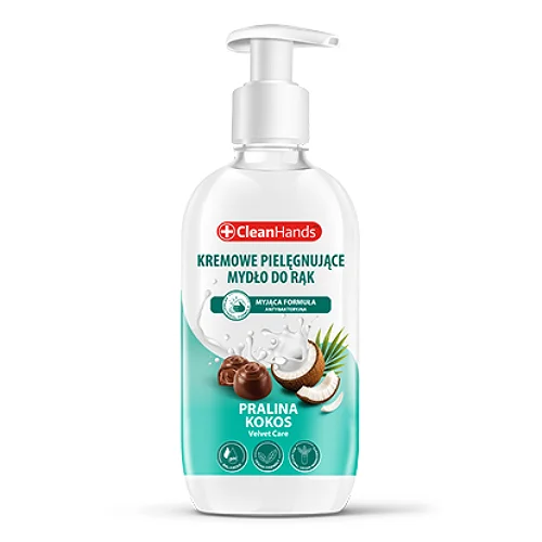 Zdjęcie produktu - CleanHands Kremowe mydło do rąk Pralina i Kokos, 500 ml