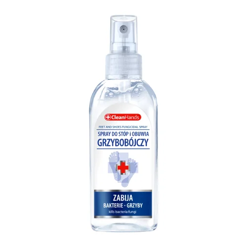 Zdjęcie produktu - CleanHands Grzybob&oacute;jczy spray do st&oacute;p i obuwia, 100 ml