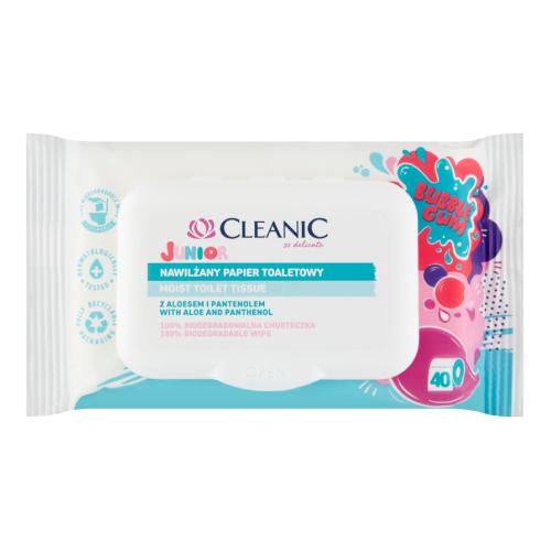 Zdjęcie produktu - CLEANIC JUNIOR Nawilżany papier toaletowy, 40 sztuk