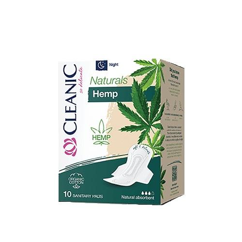 Zdjęcie produktu - CLEANIC NATURALS Hemp Night Podpaski, 10szt.