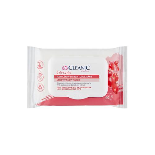 Zdjęcie produktu -  CLEANIC Nawilżany papier toaletowy INTIMATE, 40 szt