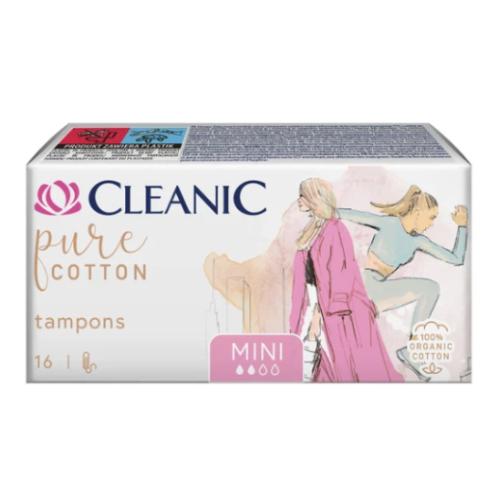 Zdjęcie produktu - Cleanic Pure Cotton Mini Tampony, 16 szt.