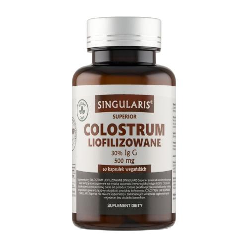 Zdjęcie produktu - SINGULARIS Superior colostrum liofilizowane 30 % Ig G 500 mg, 60kaps.