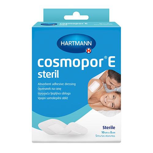 Zdjęcie produktu - Cosmopor E steril 10cm x 8cm Opatrunek jałowy na ranę, 5szt.