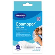 Zdjęcie produktu - COSMOPOR Silicone opatrunek samoprzylepny 7,2x5cm, 5szt.