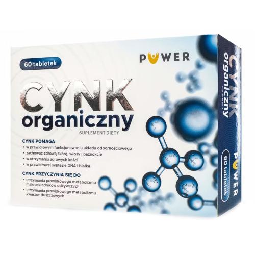 Zdjęcie produktu - PUWER Cynk organiczny, 60 tabl.