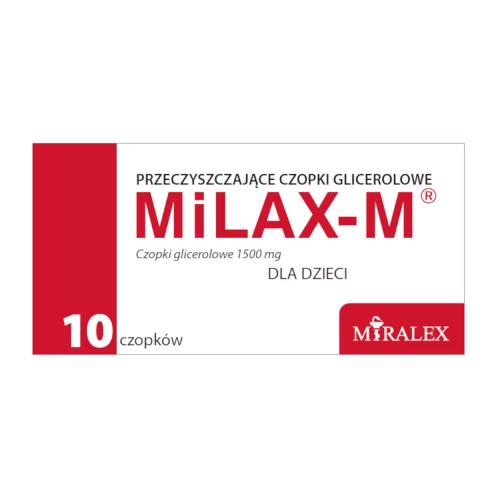 Zdjęcie produktu - MILAX-M Przeczyszczające czopki glicerolowe dla dzieci, 10 szt.