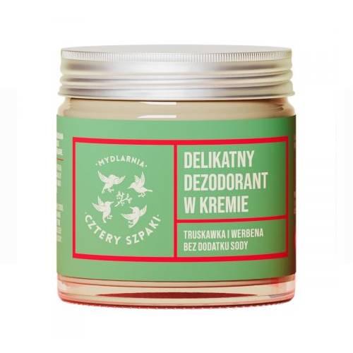 Zdjęcie produktu - CZTERY SZPAKI (4szpaki) Delikatny dezodorant w kremie Truskawka i Werbena, 60ml