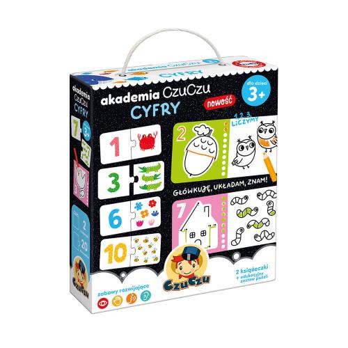 Zdjęcie produktu - CzuCzu Akademia Cyfry 2 książeczki + edukacyjny zestaw puzzli dla dzieci 3+	