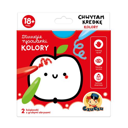 CzuCzu Dłuugie rysowanki Kolory - Chwytam kredkę dla dzieci 18m+