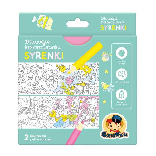 Zdjęcie produktu - CzuCzu Dłuuugie kolorowanki Syrenki dla dzieci 4+