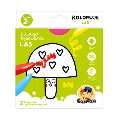 CzuCzu Dłuuugie rysowanki Koloruję - Las dla dzieci 2+