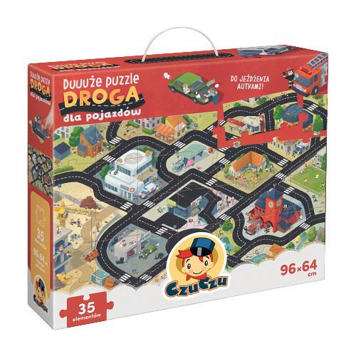 Zdjęcie produktu - CzuCzu Duuuże puzzle. Droga dla pojazd&oacute;w dla dzieci 3+