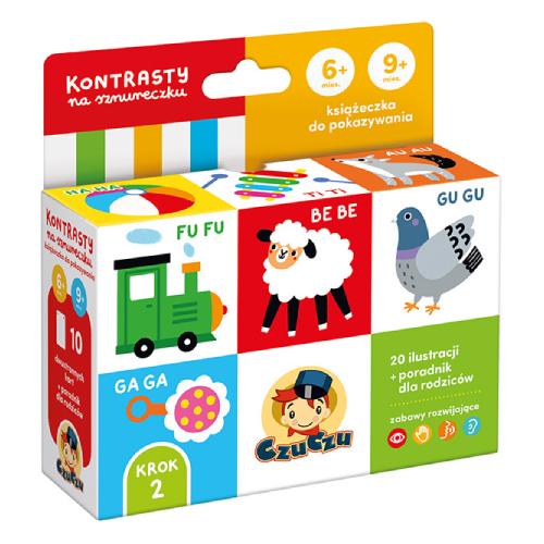 Zdjęcie produktu - CzuCzu Kontrasty na sznureczku Książeczka do pokazywania dla dzieci 6-9m+