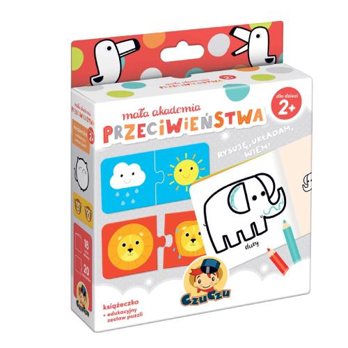 CzuCzu Mała akademia Przeciwieństwa 2+: książeczka + puzzle