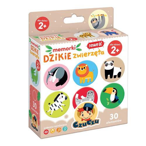 Zdjęcie produktu - CzuCzu Memorki Dzikie zwierzęta Gra pamięciowa dla dzieci 2+