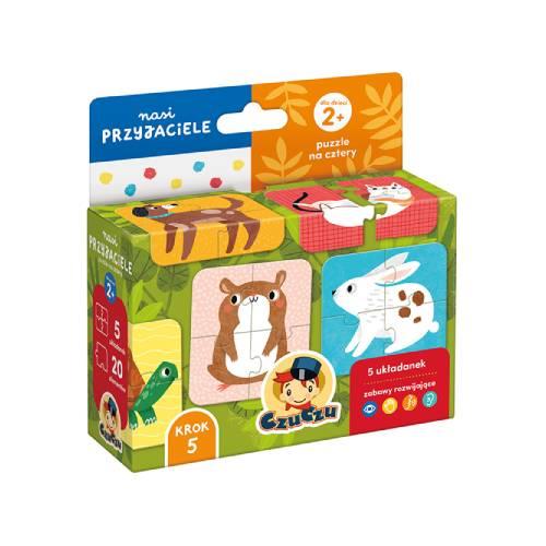 Zdjęcie produktu - CzuCzu Nasi przyjaciele Puzzle na cztery dla dzieci 2+