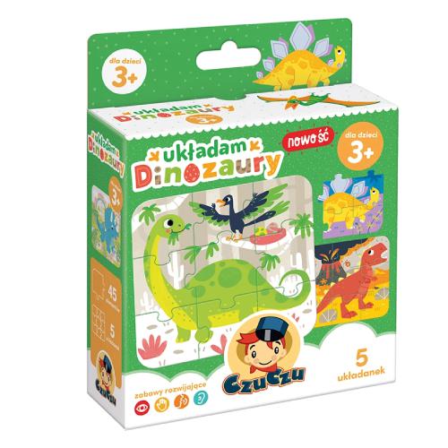 CzuCzu Pierwsze puzzle Układam dinozaury 3+