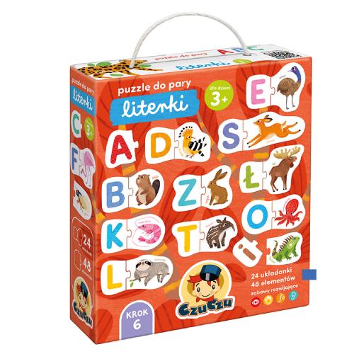 Zdjęcie produktu - CzuCzu Puzzle do pary Literki 3+, 48 element&oacute;w