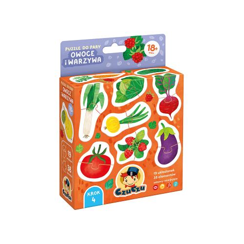 Zdjęcie produktu - CzuCzu Puzzle do pary Owoce i warzywa 18m+