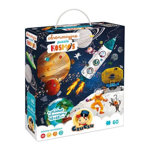 Zdjęcie produktu - CzuCzu Puzzle obserwacyjne Kosmos dla dzieci 4+, 60 element&oacute;w