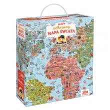 Zdjęcie produktu - CzuCzu Puzzle Odkrywcy mapa świata, 300 element&oacute;w
