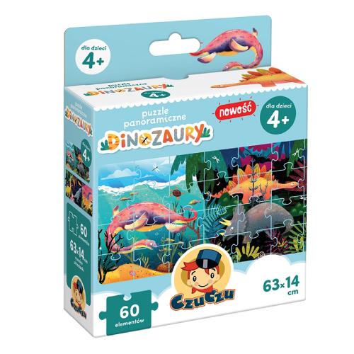 CzuCzu Puzzle panoramiczne Dinozaury 4+