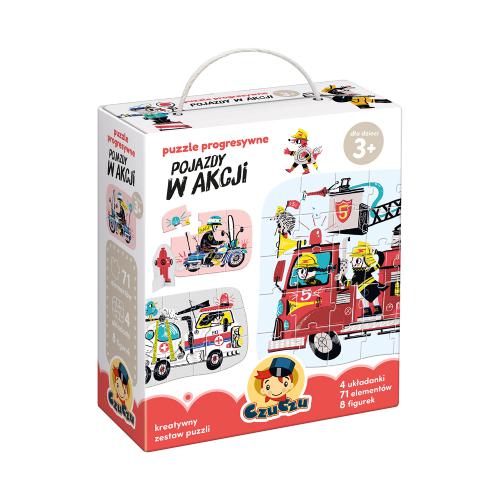 CzuCzu Puzzle progresywne Pojazdy w akcji dla dzieci 3+