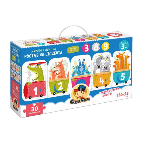 CzuCzu Puzzle z dziurką Pociąg do liczenia dla dzieci 3+