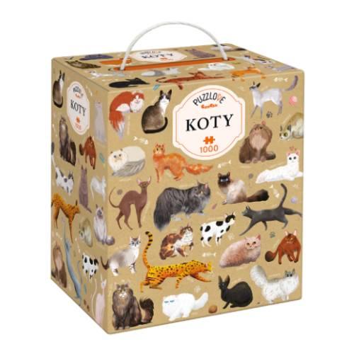 Zdjęcie produktu - CzuCzu Puzzlove Koty Puzzle, 1000 element&oacute;w
